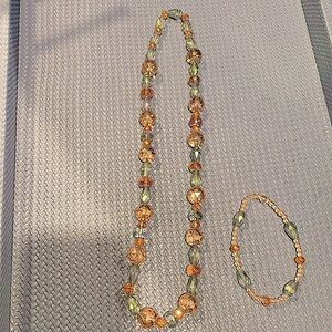 🍂 Handmade Stretch Necklace & Bracelet 🍂